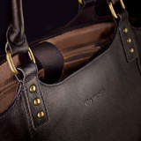 Premium Leather/Poly 16" Laptop Bucket Tote