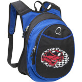 Kids Pre-School Racecar Backpack with Integrated Lunch Cooler