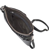 Genuine Leather Crossbody Bag With Cluth And Ruffle Detail