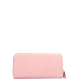 Emblem Embossed Zip Around Wallet