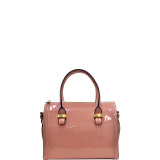 Mini Patent Leather Barrel Body Satchel