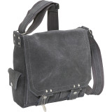 Distressed Leather Vertical Letter Size Messenger