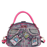 Elena Floral Print Bowler Bag