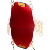 Animal Print Snap Closure Bag-in-Bag Shoulder Handbag