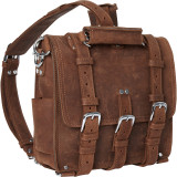 13" Tall Leather Laptop Backpack Brief