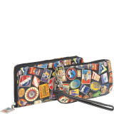 Vintage Hotel-Zip Around Travel Wallet and Camera Case/Wristlet