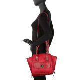 Dual Hearts Design Structured Satchel
