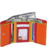 Trifold Multi Color Wallet