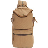 Slim Long Shape Cotton Canvas Backpack