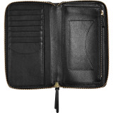 Compact Leather Zip RFID Wallet