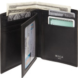 Nappa Leather Slimfold Wallet with Passcase