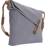Casual Style Cotton Canvas Cross Body Shoulder Bag