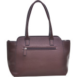 Faux Leather Shoulder Bag with Front Zipper Pocket