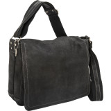 Distressed Leather Full Flap Laptop Messenger - M