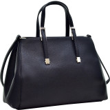 Faux Buffalo Classic Briefcase with Removable Shoulder Strap