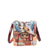 World Tour Print Chain Mini Crossbody