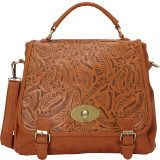 Vintage Embossed Satchel