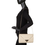 Straw Clutch In Chevron