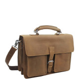 16.5" Cowhide Leather Pro Briefcase Laptop Case
