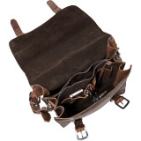 14" Leather Travel Backpack Brief