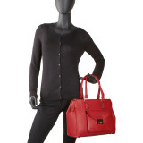 Saffiano Faux Leather Satchel