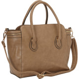 Side Zipper Frame Satchel