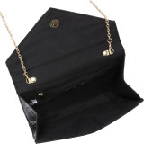 Weaving Pattern Faux Leather Clutch