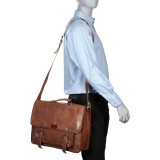 Wide Laptop Messenger and Brief Bag