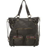 Washed Tote W/ Tribal Webbing