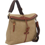 Casual Style Cotton Canvas Art Design Messenger Bag