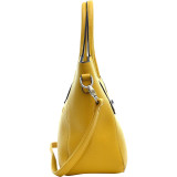 Faux Leather Shoulder Bag with Front Zipper Pocket
