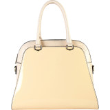 Women's Yellow Faux Leather Patent Tote Handbag