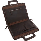 Cowhide Leather Slim Portfolio Carrying Case
