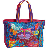Cats with Butterflies Oversized Tote