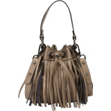 Fringe Drawstring Crossbody