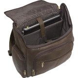 Distressed Leather Computer Backpack