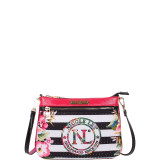 Stripe Print Mini Crossbody