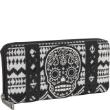 Canvas Wallet With Skull Applique