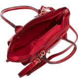 Dual Hearts Design Structured Satchel