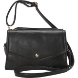 Fashion Double Flap Leather Convertible Shoulder Bag