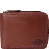 Mens RFID Secure Zippered Wallet With Removable Passcase