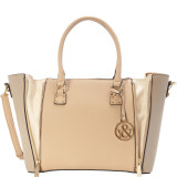 Dual Zipper Accented Tote Bag