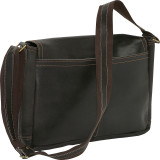 Distressed Leather Full Flap Laptop Messenger - L