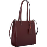 Classic Burgundy Italian Leather Tote