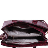 Buckthorn Crocodile Leather Satchel