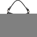 Faux Leather Zipper Closure Shoulder Handbag