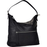 Leather Top Zip Hobo