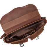 Oil Tanned Leather Messenger Briefcase
