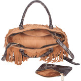 Suede Fringe Tote