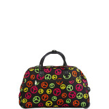 Peace Sign 21" Rolling Duffel Bag